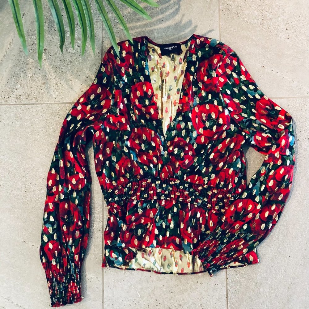 The Kooples Poppy Print Top